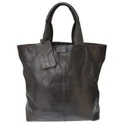 Yves Saint Laurent – Cabas en cuir brun