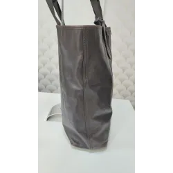 Yves Saint Laurent – Cabas en cuir brun