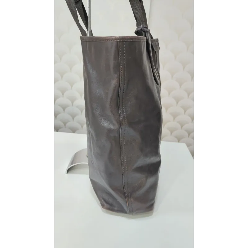 Yves Saint Laurent – Cabas en cuir brun