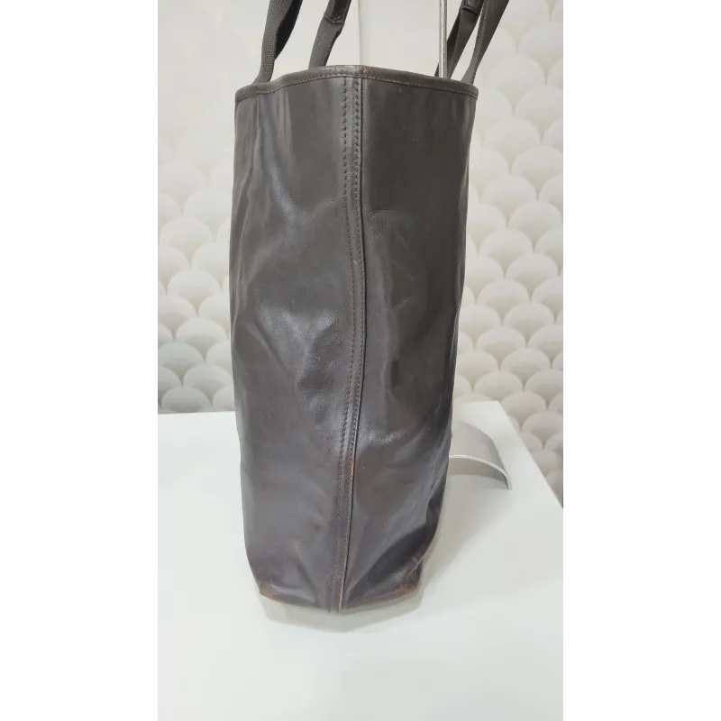 Yves Saint Laurent – Cabas en cuir brun