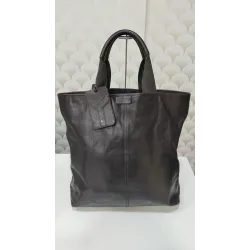 Yves Saint Laurent – Cabas en cuir brun