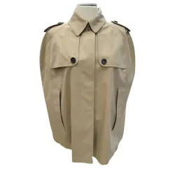 BURBERRY – Cape trench en coton
