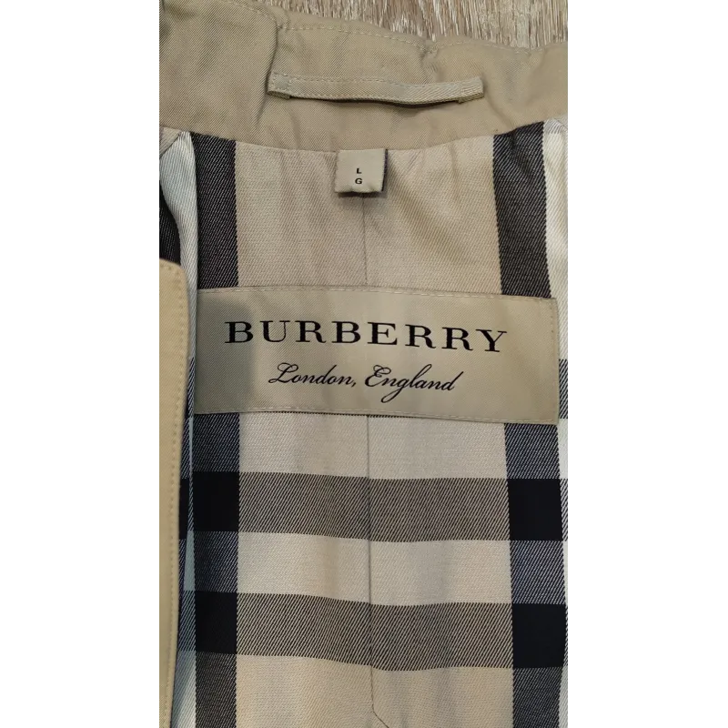 BURBERRY – Cape trench en coton