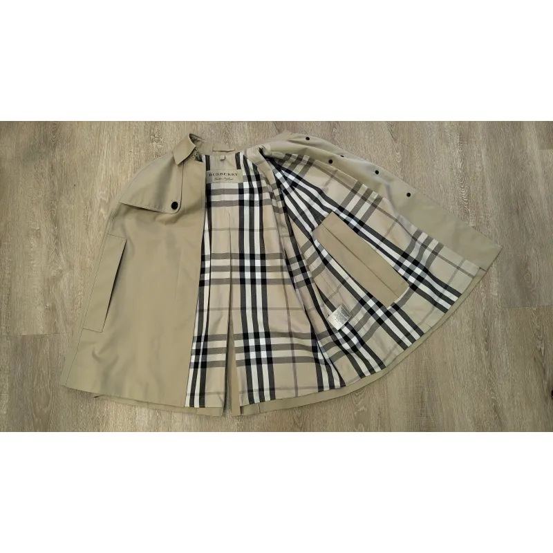 BURBERRY – Cape trench en coton