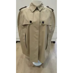 BURBERRY – Cape trench en coton