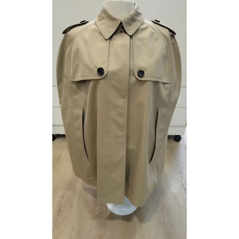 BURBERRY – Cape trench en coton