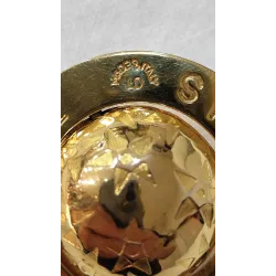 CELINE – Collier Pendentif Médaille Globe Or Vintage