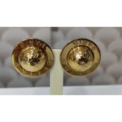 CELINE – Boucles d'Oreilles Vintage "Sphère" doré