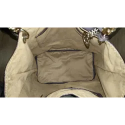 LANCEL – Sac seau en cuir grainé – Taupe