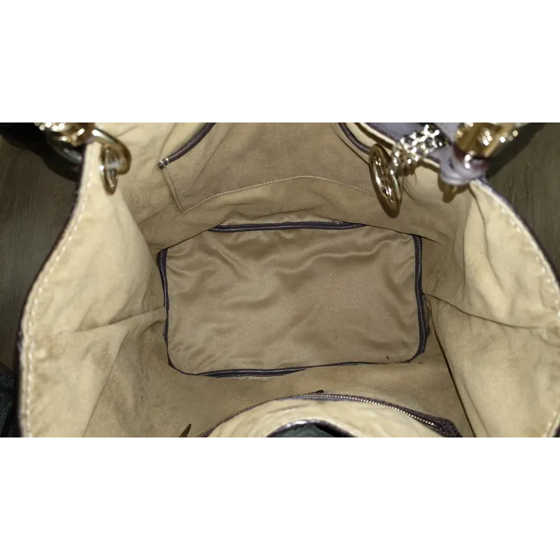 LANCEL – Sac seau en cuir grainé – Taupe