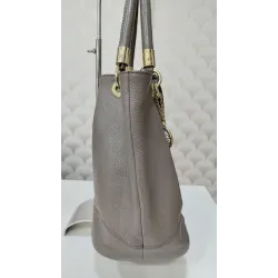 LANCEL – Sac seau en cuir grainé – Taupe