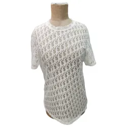 CHRISTIAN DIOR – T-shirt Monogramme Oblique Blanc