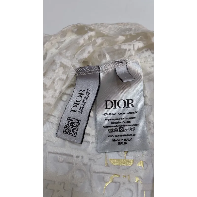 CHRISTIAN DIOR – T-shirt Monogramme Oblique Blanc