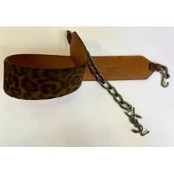 Ceinture en cuir et métal
