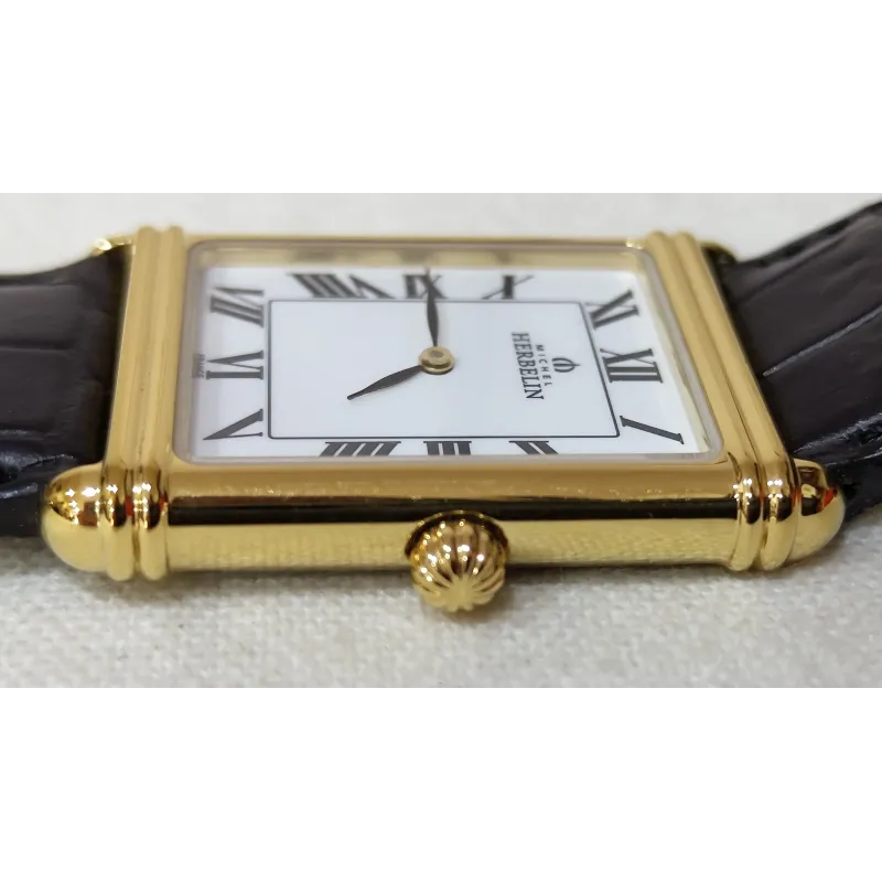 Michel Herbelin – Montre rectangulaire dorée