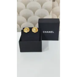 Chanel – Boucles d’oreilles vintage dorées