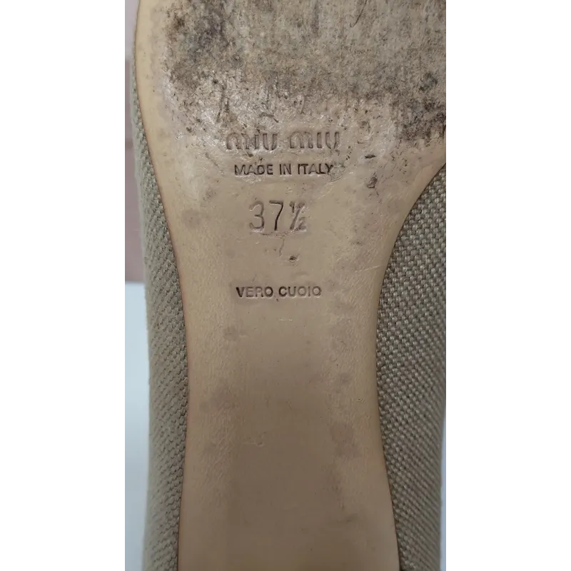 Miu Miu - Escarpins en toile 37,5