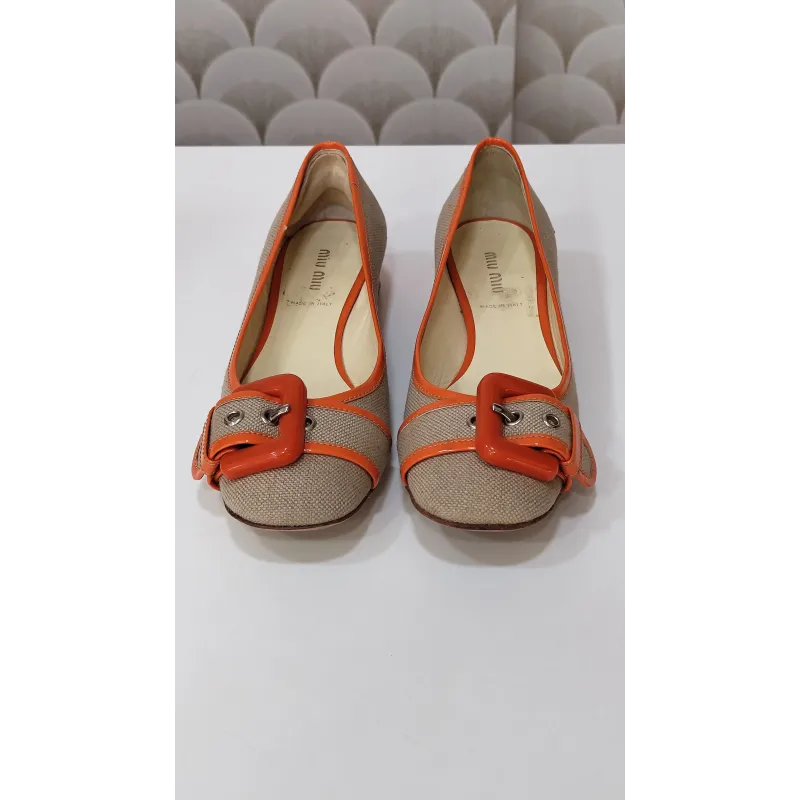 Miu Miu - Escarpins en toile 37,5