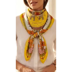 Hermès - Carré 90 « Caparaçons de la France et de l’Inde »