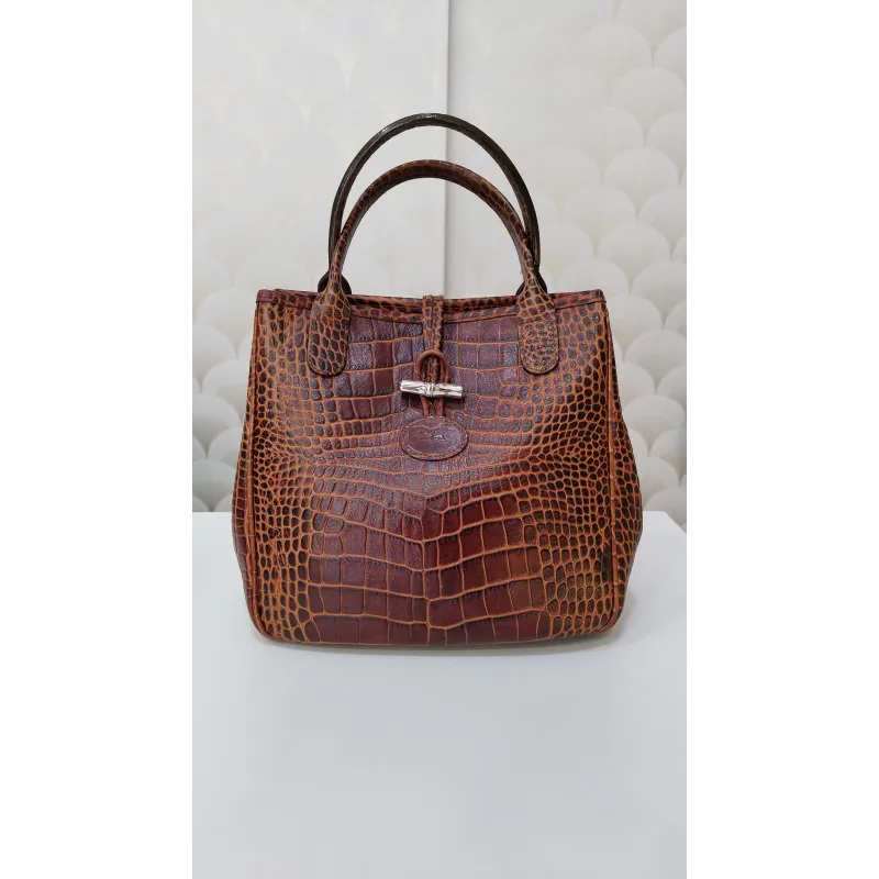 Longchamp - Sac à main en cuir Roseau
