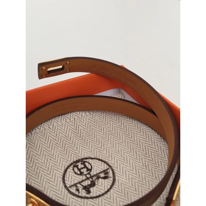 Hermès - Bracelet en cuir Kelly Double Tour