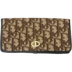 Portefeuille en cuir et toile monogramme