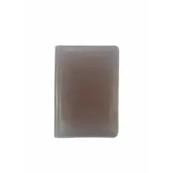Porte-cartes / feuille en cuir bordeaux et bordures en métal doré