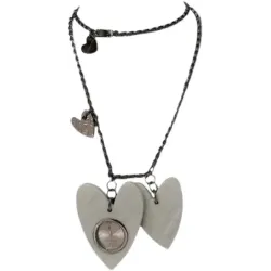 Collier Burberry avec montre pendentif cœur