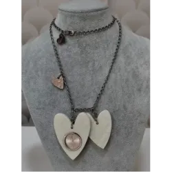 Collier Burberry avec montre pendentif cœur