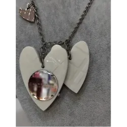 Collier Burberry avec montre pendentif cœur