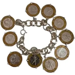 Bracelet en argent pièces 10 Francs