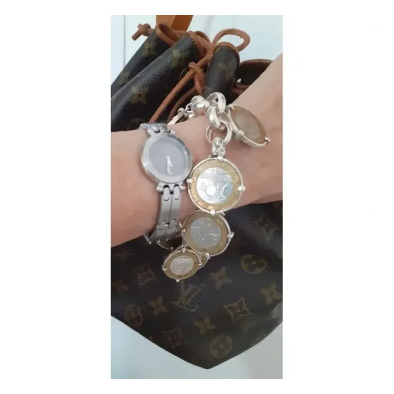 Bracelet en argent pièces 10 Francs