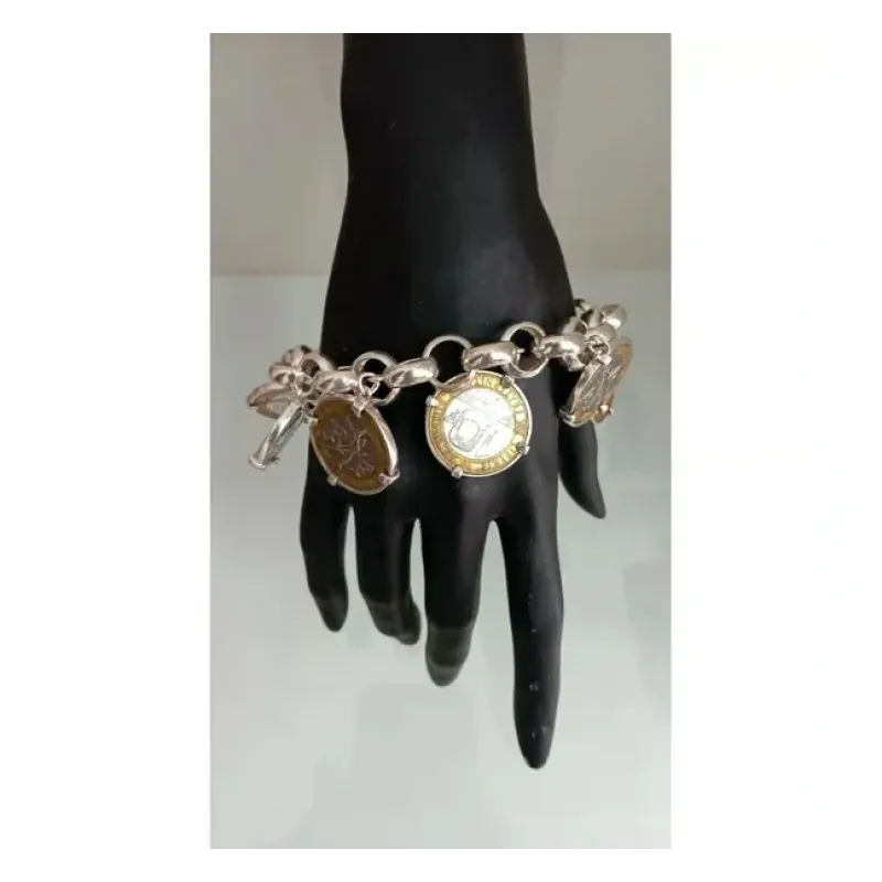 Bracelet en argent pièces 10 Francs