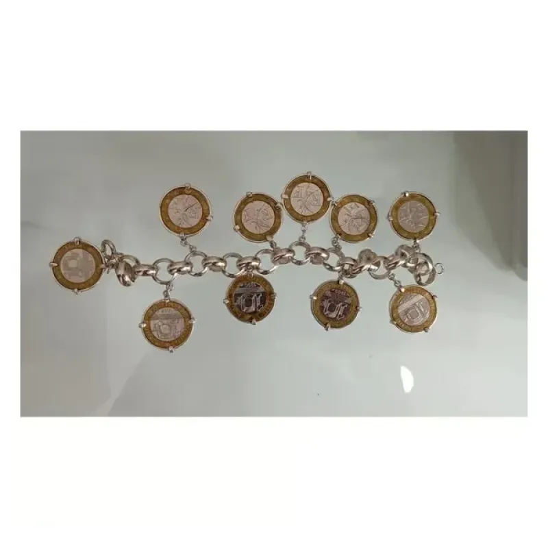 Bracelet en argent pièces 10 Francs