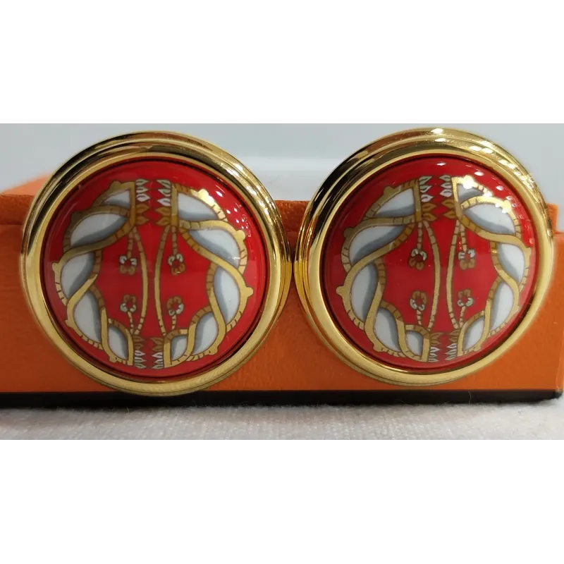 Boucles d'oreille en émail