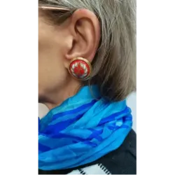 Boucles d'oreille en émail
