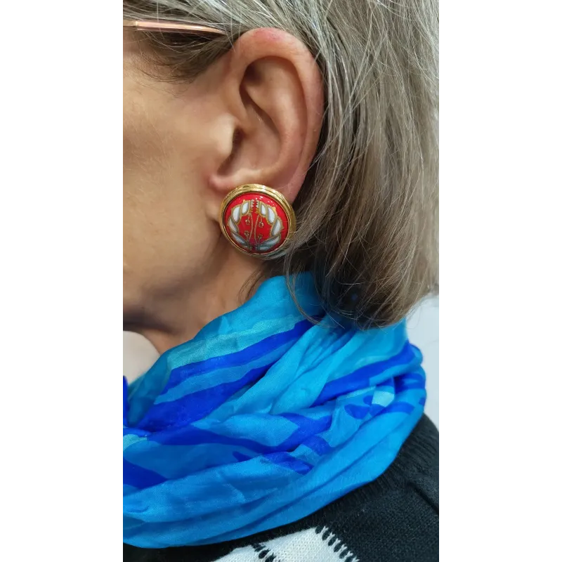 Boucles d'oreille en émail