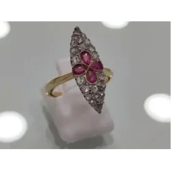 Bague Marquise en or jaune 18 carats