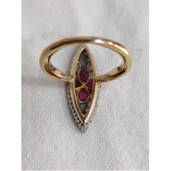 Bague Marquise en or jaune 18 carats