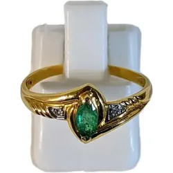 Bague Emeraude en or jaune