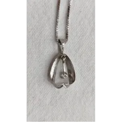 Collier en or blanc et diamant