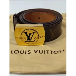 Ceinture Louis Vuitton Monogram & Boucle Dorée