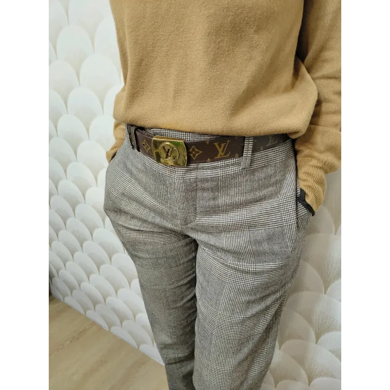Ceinture Louis Vuitton Monogram & Boucle Dorée