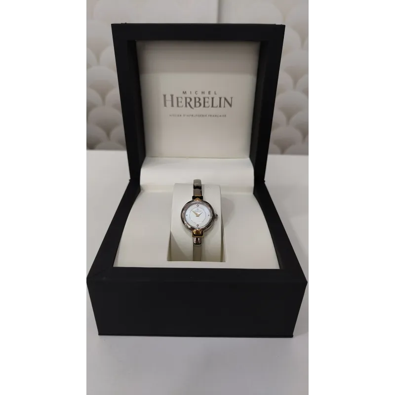 Montre femme Michel Herbelin – acier & plaqué or