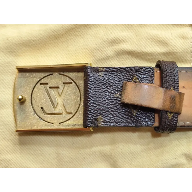Ceinture Louis Vuitton Monogram & Boucle Dorée
