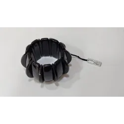 Angela Caputi – Bracelet large en résine noire
