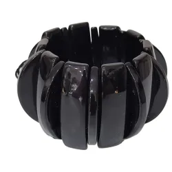 Angela Caputi – Bracelet large en résine noire