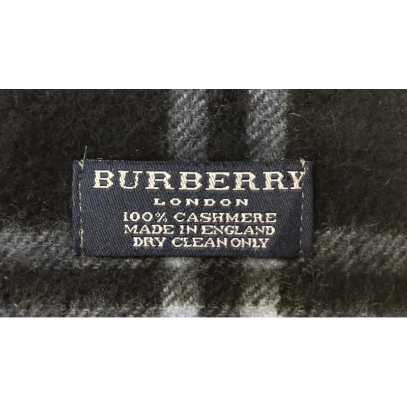 Burberry – Écharpe en cachemire à carreaux navy