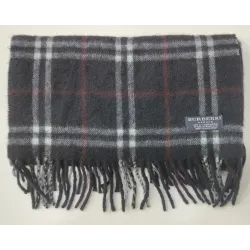 Burberry – Écharpe en cachemire à carreaux navy