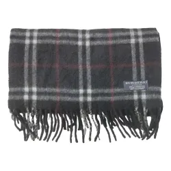 Burberry – Écharpe en cachemire à carreaux navy